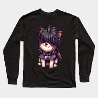 Cute Dog Spike Collie Punk Style Long Sleeve T-Shirt